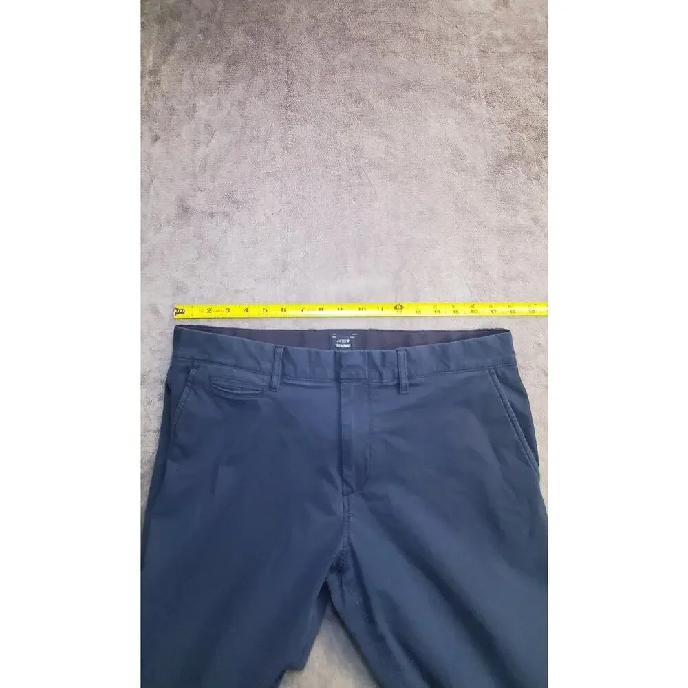 J. Crew Tech Pants Mens Size 34x30 Slim-Fit 484 Dark Blue C25-33